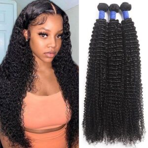 Raw Virgin 30-40 Inches Kinky Curly Hair Bundles